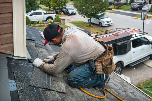 Professional Flat Roof Repair technician working in Weston, TX